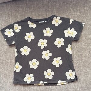 Zara Kids Black Floral T-Shirt